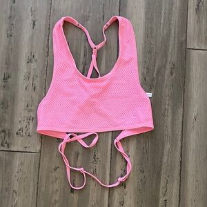 One Teaspoon 90’s Neon Pink Mesh Net Crop Top Bra S